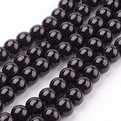 Glass Pearl Beads Strands X-HY-8D-B20-1-1