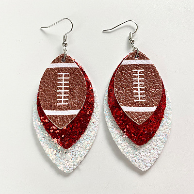 Synthetic Leather Dangle Earrings FS-WG9193E-04-1