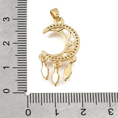 Brass Micro Pave Clear Cubic Zirconia Pendants KK-C263-26A-G-1