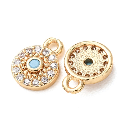 Brass Micro Pave Cubic Zirconia Charms CU-K002-01B-01-1