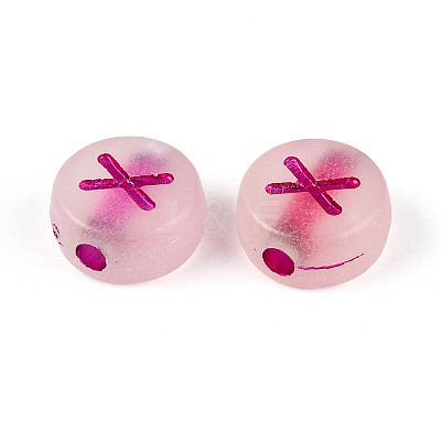 Luminous Frosted Acrylic Beads FACR-T008-02X-1