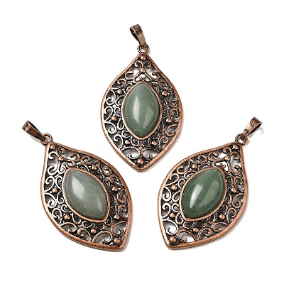 Natural Green Aventurine Pendants G-H065-3R-09-1
