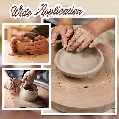 Medium Density Fiberboard (MDF) Portable Clay Wedging Board with Built AJEW-PH0006-65B-1