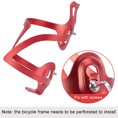 Aluminum Alloy Bicycle Drink Water Bottle Cup Holder Cage AJEW-WH0143-30C-1