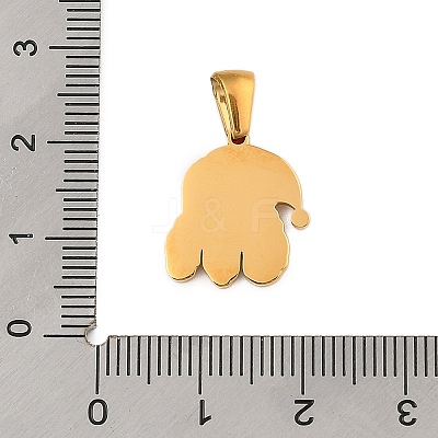 Christmas Theme 304 Stainless Steel Pendants STAS-R007-01E-G-1