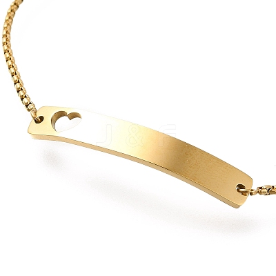 304 Stainless Steel Box Chain Slider Bracelets BJEW-M233-05G-1