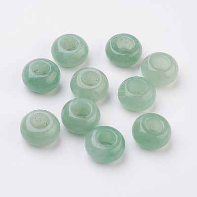 Natural Green Aventurine European Beads X-G-G740-14x8mm-19-1