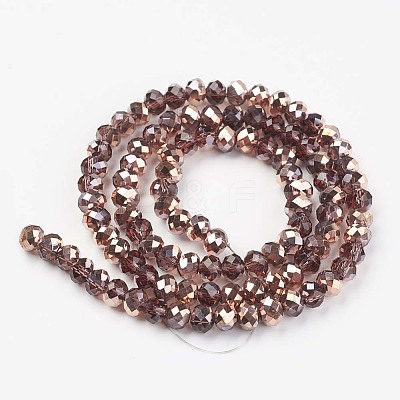 Electroplate Transparent Glass Beads Strands EGLA-A034-T2mm-N09-1