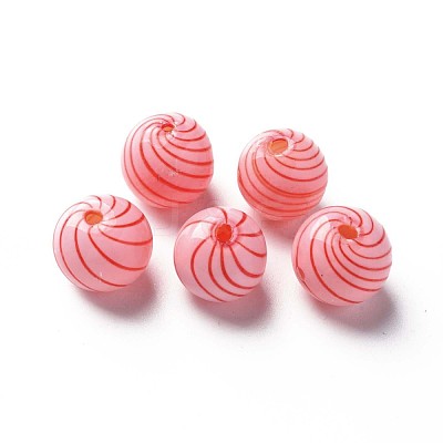 Handmade Blown Glass Globe Beads GLAA-T012-44-1