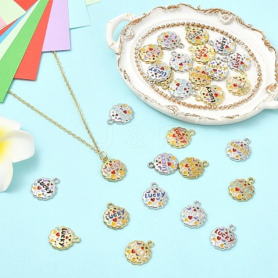 28Pcs 14 Colors Alloy Enamel Charms FIND-YW0011-46-1