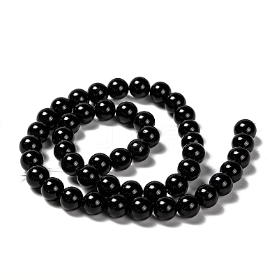 Natural Eyeless Obsidian Beads Strands G-K123-06-12mm-1