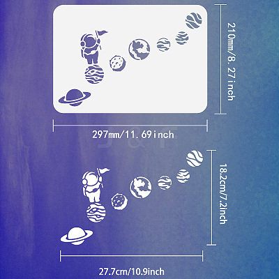 Plastic Drawing Painting Stencils Templates DIY-WH0396-381-1