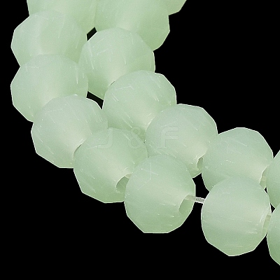 Imitation Jade Solid Color Glass Beads Strands EGLA-A034-J10mm-MD01-1