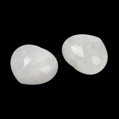 Heart Natural Quartz Crystal Palm Stone G-C186-03I-1