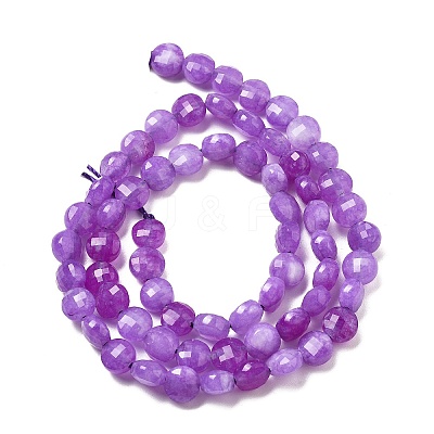 Natural Dyed White Jade Beads Strands G-C179-A6mm-03-1