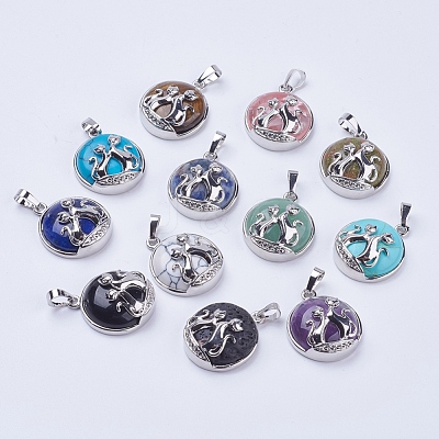 Natural & Synthetic Mixed Stone Pendants G-K234-A-1