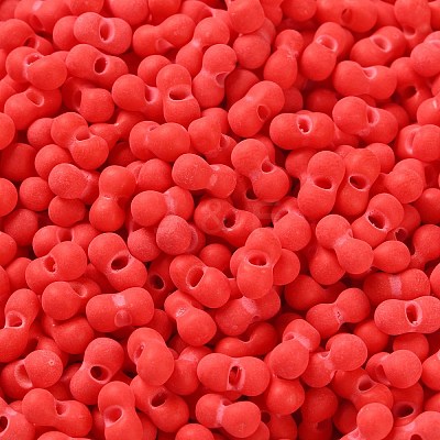 Rubberized Style Glass Seed Beads SEED-Z003-01E-1