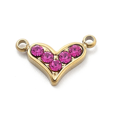 304 Stainless Steel Rhinestone Pendants STAS-L283-34G-1