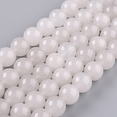 Natural White Jade Beads G-G766-C-28-1