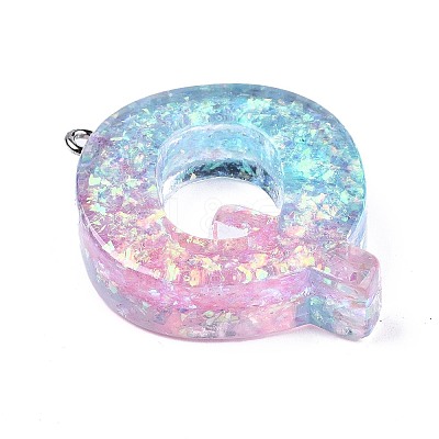 Transparent Epoxy Resin Pendants CRES-S364-002Q-1