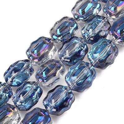 Electroplate Glass Beads Strands EGLA-T021-05I-1