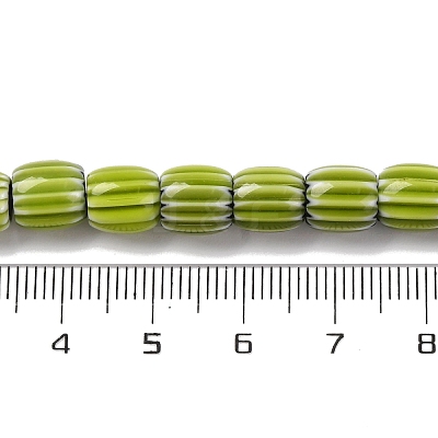 Handmade Lampwork Chevron Beads Strands LAMP-K041-01B-26-1