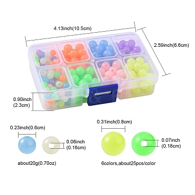 Luminous Acrylic Beads MACR-FS0001-31-1