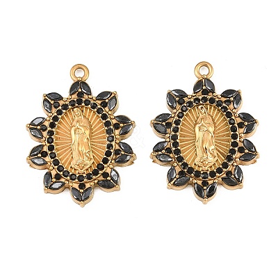 304 Stainless Steel Rhinestone Pendants RB-CBADC81-15G-02-1