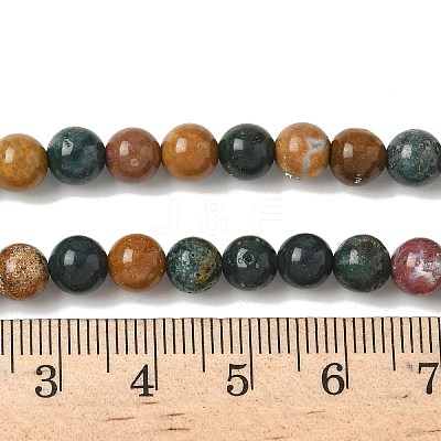 Natural Ocean Jasper Beads Strands X-G-F668-26-6mm-1