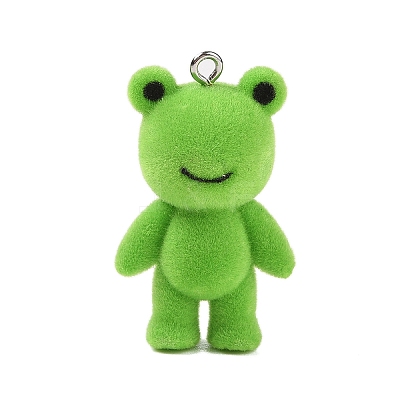 Flocky Resin Pendants RESI-S06-02-1