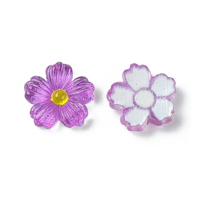 Translucent Resin Cabochons RESI-E039-14-1
