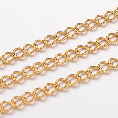 3.28 Feet Ion Plating(IP) 304 Stainless Steel Twisted Chains X-CHS-H007-24G-1