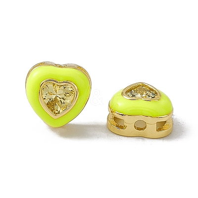 Rack Plating Brass Cubic Zirconia Beads KK-C007-16G-02-1