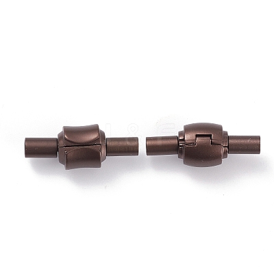 Ion Plating(IP) 304 Stainless Steel European Clasps with Cord Ends STAS-G239-15R-1