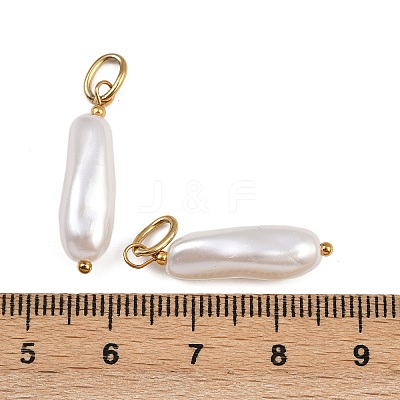 ABS Plastic Pearl Pendants STAS-G357-15G-1