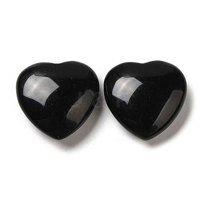 Natural Dyed & Heated Black Agate Healing Stones G-G020-01L-1