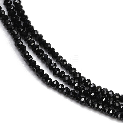 Natural Black Spinel Beads Strands G-P553-F08-01-1