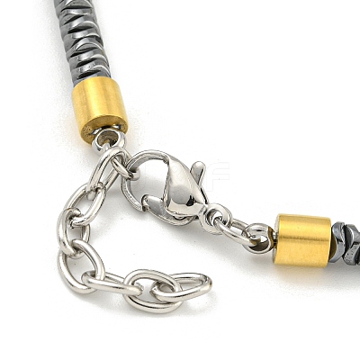 Synthetic Non-magnetic Hematite Beaded Bracelets BJEW-G717-04G-1