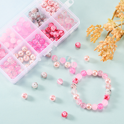 200Pcs 10 Styles DIY Glass Round Beads Sets DIY-CJ0001-95-1