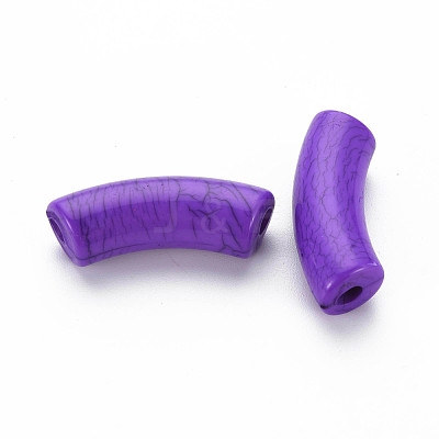 Opaque Crackle Acrylic Beads MACR-S372-001N-011-1