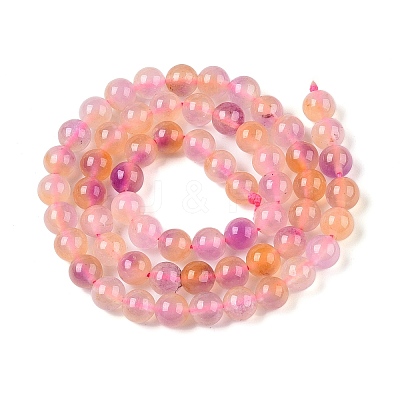 Dyed Natural White Jade Beads Strands G-T138-6mm-210-14-1