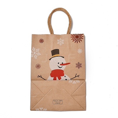 Christmas Theme Hot Stamping Rectangle Paper Bags X1-CARB-F011-02E-1