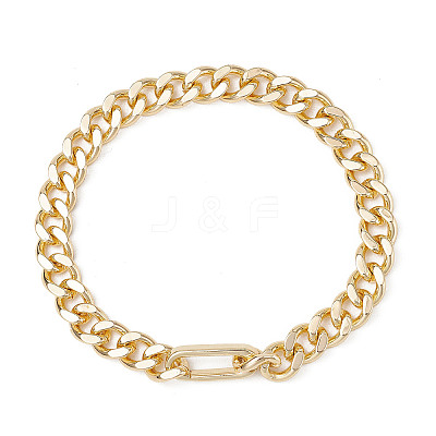 Brass Cuban Link Chain Bracelets for Women BJEW-JB13117-1