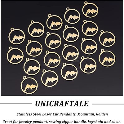 201 Stainless Steel Laser Cut Pendants STAS-UN0038-97-1