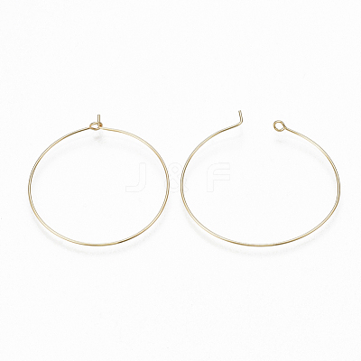 Brass Hoop Earrings Findings X-KK-S348-244-1