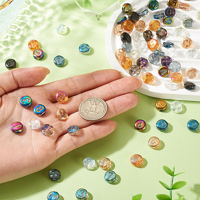 80Pcs Electroplate Transparent Glass Beads EGLA-TA0030-08-1