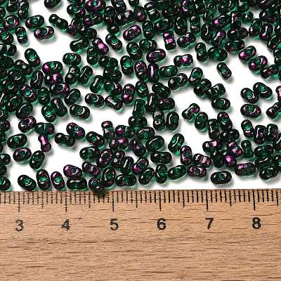Spray Painted Glass Seed Beads SEED-F005-10A-03-1