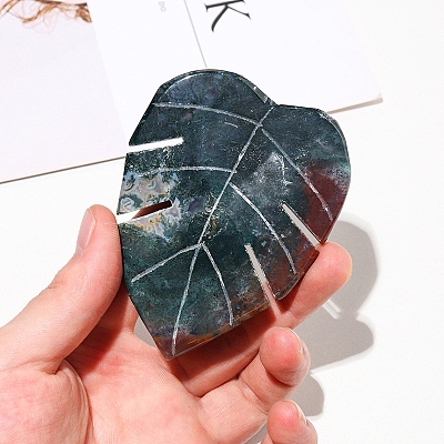 Natural Moss Agate Display Decorations G-PW0004-30-1