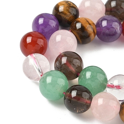 Natural Mixed Gemstone Beads Strands G-P574-A02-10mm-1