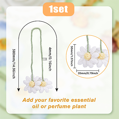 Cotton Convallaria Majalis Pendants AJEW-WH0258-845-1